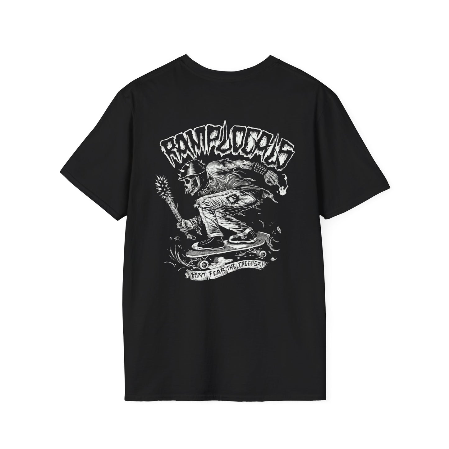 Edgy Graphic T-Shirt for Skaters and Rebels, Unisex Softstyle Tee, Streetwear, Urban Fashion, Gift for Music Lovers