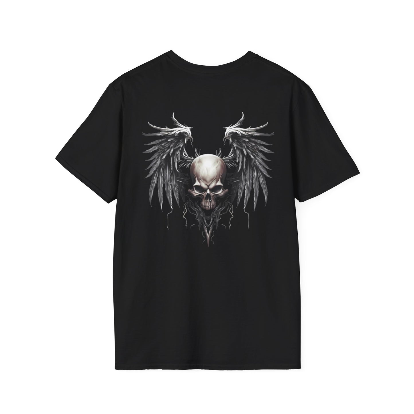 Gothic Skull T-Shirt, Edgy Graphic Tee, Unisex Casual Top, Alternative Apparel, Gift for Rock Lovers, Halloween Fashion